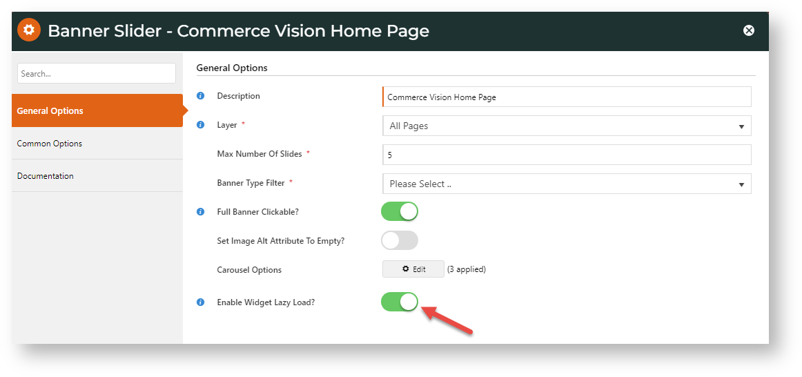 Lazy load images on Commerce Vision websites