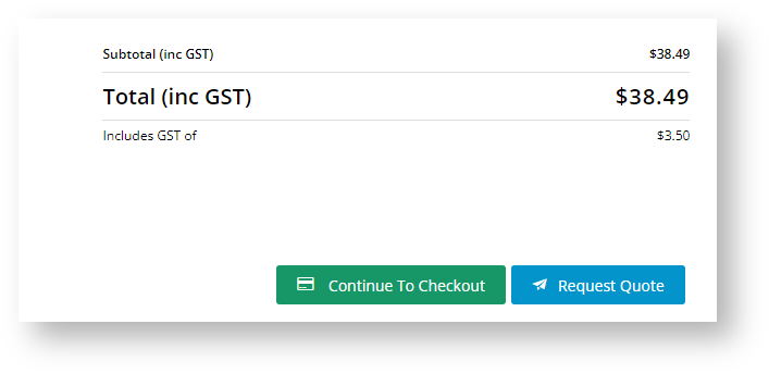 Request Quote in Cart button - Commerce Vision